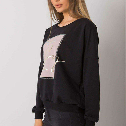Stylish Black Hoodie Sweatshirt for Women - Très Elite