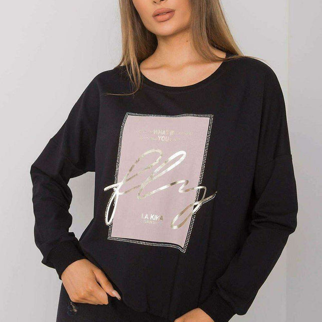 Stylish Black Hoodie Sweatshirt for Women