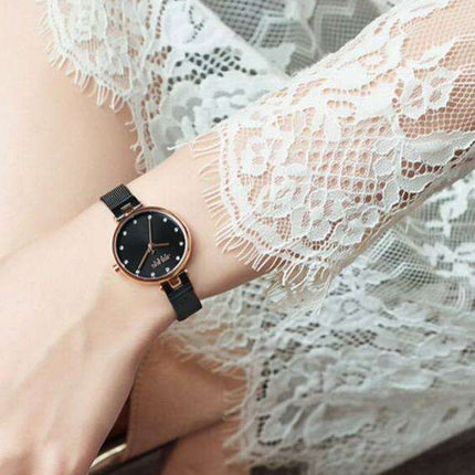 Stylish Blue Mesh Women's Watch with Precision Japan Miyota Movement - JULIUS Luxury Watch- Très Elite- Très Elite