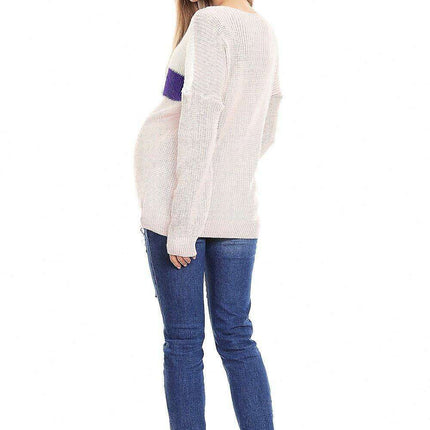 Stylish Boat Neck Knit Sweater for Expecting Mothers - Très Elite