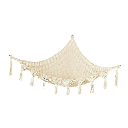Stylish Bohemian Macrame Toy Storage Hammock with Chic Design - Très Elite