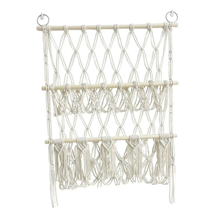 Stylish Bohemian Macrame Toy Storage Hammock with Chic Design - Très Elite