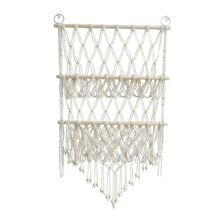 Stylish Bohemian Macrame Toy Storage Hammock with Chic Design - Très Elite