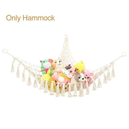 Stylish Boho Stuffed Animal Storage Hammock - Modern Toy Organizer - Très Elite