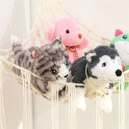 Stylish Boho Stuffed Animal Storage Hammock - Modern Toy Organizer - Très Elite