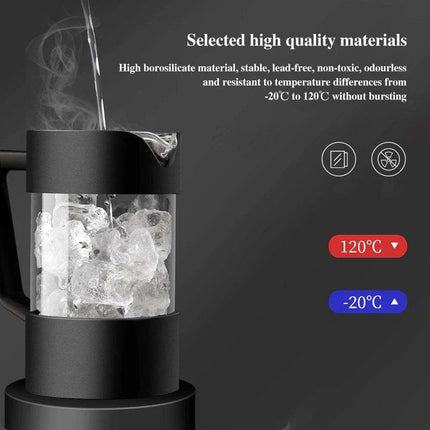 Stylish Borosilicate Glass French Press - Choose from 350ML, 600ML, and 1000ML for Exceptional Brewing - Très Elite