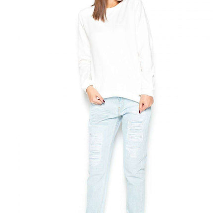 Stylish Bow-Back Knit Sweatshirt Blouse - Très Elite