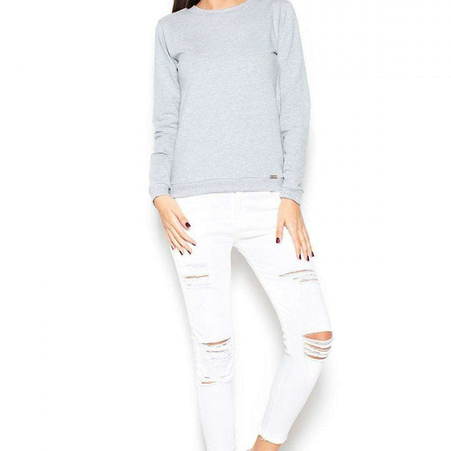Stylish Bow-Back Knit Sweatshirt Blouse