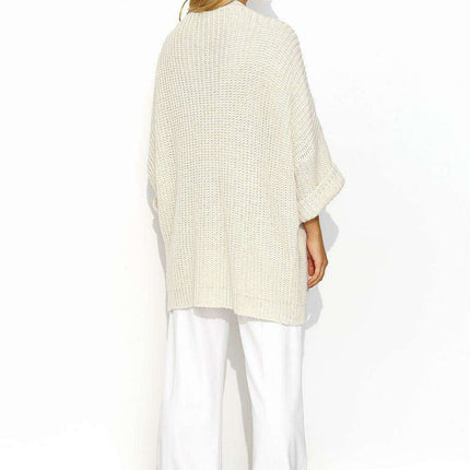 Stylish Buttonless Macadamia Cardigan - Très Elite