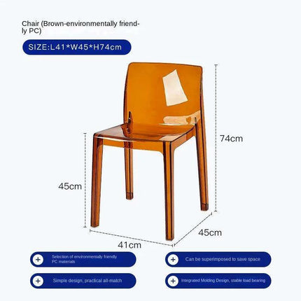 Stylish Clear Acrylic Dining Chairs - Modern Elegance for Your Space.