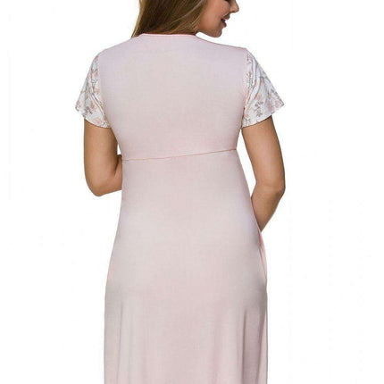 Stylish & Comfortable Maternity Nightshirt in Soft Pastel Shades