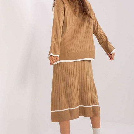 Stylish Contrast-Knitwear Set for Effortless Elegance - Très Elite