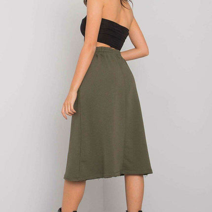 Stylish Cotton Flared Skirt with Functional Side Pockets - Très Elite