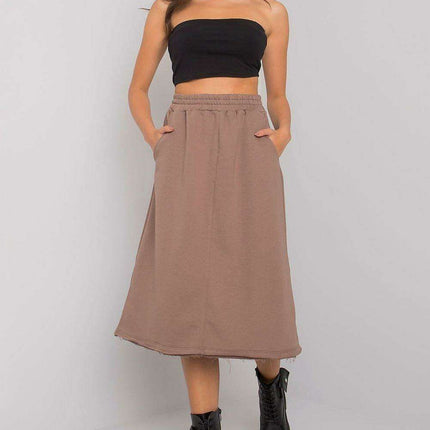 Stylish Cotton Flared Skirt with Functional Side Pockets