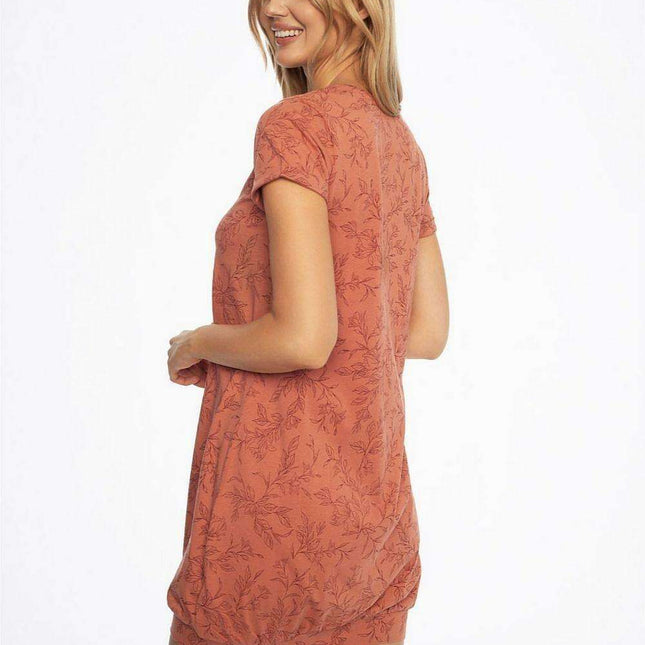 Stylish Cotton Nursing Nightgown - Fashionable T-shirt for New Moms