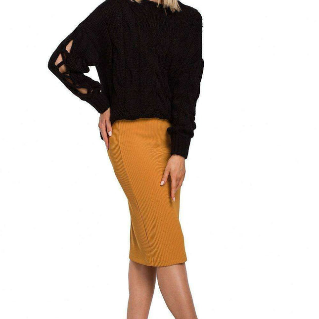 Stylish Cracked Sleeve Knit Pullover - Très Elite