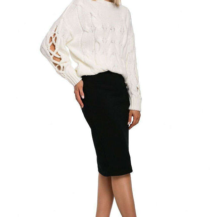 Stylish Cracked Sleeve Knit Pullover - Très Elite