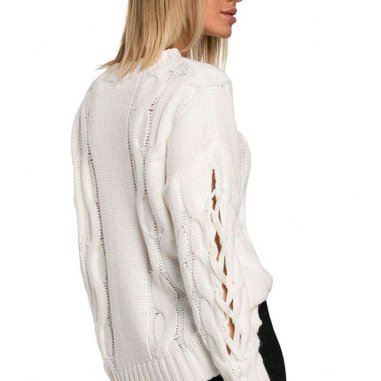 Stylish Cracked Sleeve Knit Pullover - Très Elite