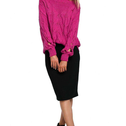 Stylish Cracked Sleeve Knit Pullover - Très Elite