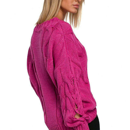 Stylish Cracked Sleeve Knit Pullover - Très Elite