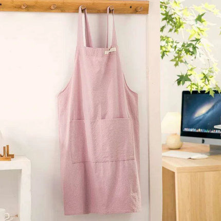 Stylish Denim and Linen Blend Apron for Women - Perfect for Cooking and Crafting..