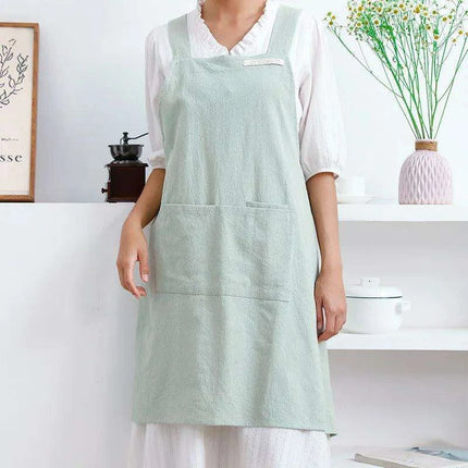 Stylish Denim and Linen Blend Apron for Women - Perfect for Cooking and Crafting - Très Elite