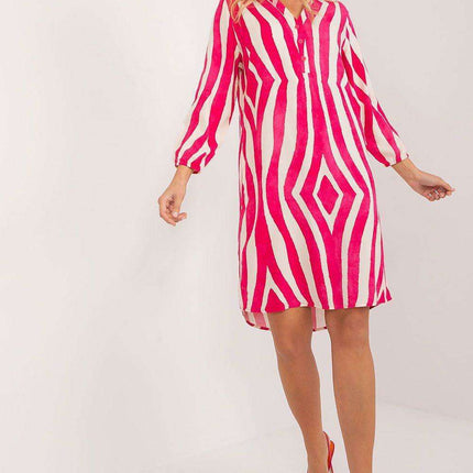 Stylish Eco-Conscious Asymmetrical Viscose Shirt Dress - Très Elite