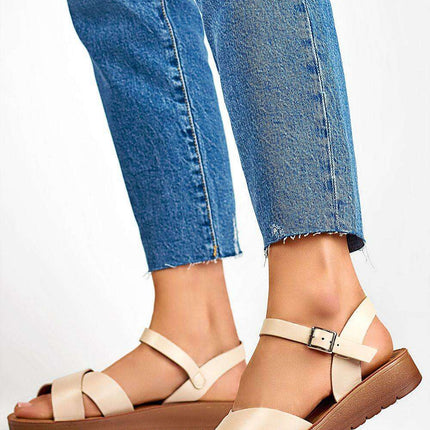 Stylish Eco-Conscious Flat Platform Sandals - Très Elite