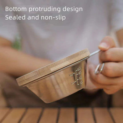 Stylish Eco-Friendly Bamboo Outdoor Serving Tray with Lockable Lid for Elegant Entertaining - Très Elite