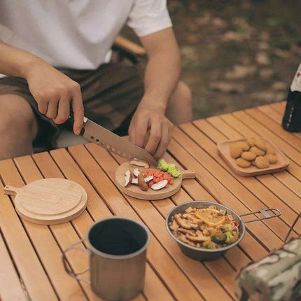 Stylish Eco-Friendly Bamboo Outdoor Serving Tray with Lockable Lid for Elegant Entertaining - Très Elite