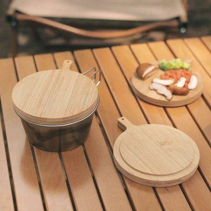 Stylish Eco-Friendly Bamboo Outdoor Serving Tray with Lockable Lid for Elegant Entertaining - Très Elite