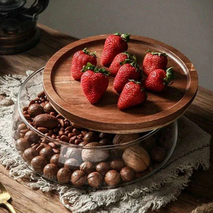 Stylish Eco-Friendly Glass Storage Jars with Acacia Wood Lids for Chic Kitchen Organization - Très Elite