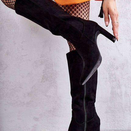 Stylish Eco-Suede Knee-High Heel Boots for Every Occasion - Très Elite