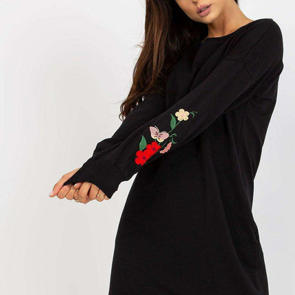 Stylish Embroidered Casual Tracksuit Dress With Pockets - Très Elite