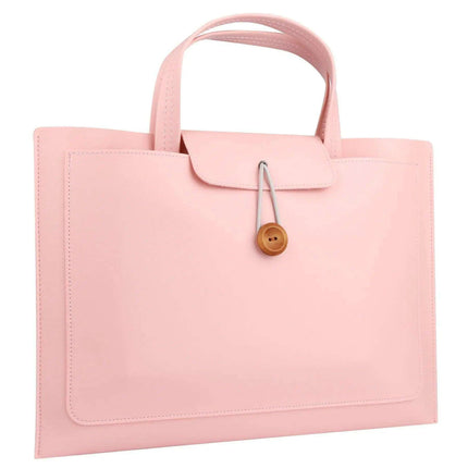 Stylish Faux Leather Laptop Tote with Innovative Features for MacBook Air and Tech Essentials - Très Elite