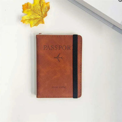 Stylish Genuine Leather RFID Passport Holder for Trendy Travelers..