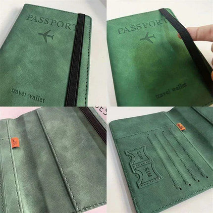 Stylish Genuine Leather RFID Passport Holder for Trendy Travelers - Très Elite