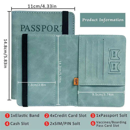 Stylish Genuine Leather RFID Passport Holder for Trendy Travelers - Très Elite
