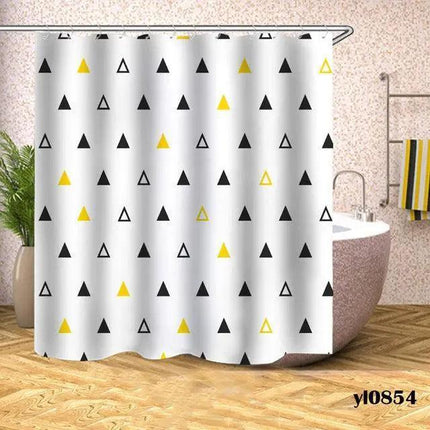 Stylish Geometric Plaid Shower Curtain - Très Elite