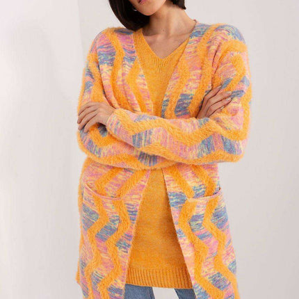 Stylish Geometric Print Wrap Sweater