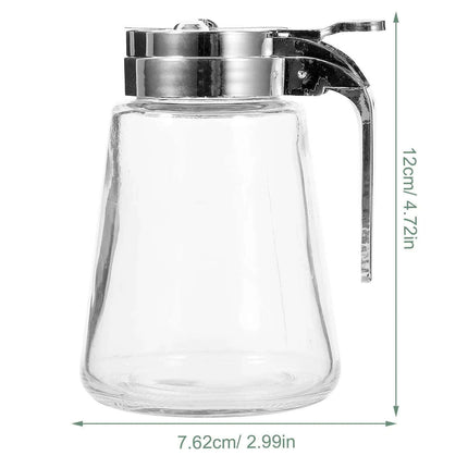 Stylish Glass and Stainless Steel Syrup & Cream Dispenser Duo - Essential Kitchen Set - Très Elite