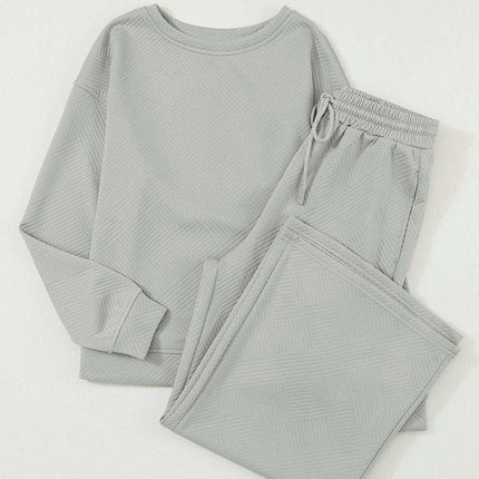 Stylish Gray Textured Lounge Set for Ultimate Relaxation - Très Elite