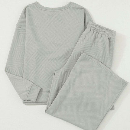 Stylish Gray Textured Lounge Set for Ultimate Relaxation - Très Elite