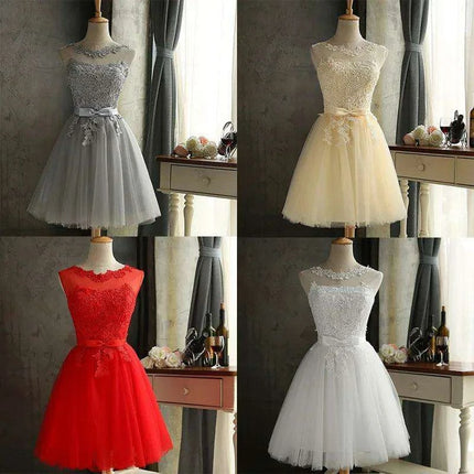 Stylish Grey Cocktail Dress for Bridesmaids and Graduates - Très Elite