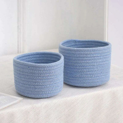 Stylish Handwoven Cotton Rope Basket for Home Organization and Storage - Très Elite