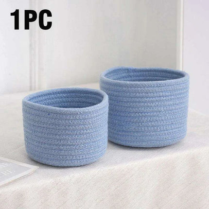 Stylish Handwoven Cotton Rope Basket for Home Organization and Storage- Très Elite- Très Elite
