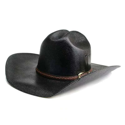 Stylish Handwoven Straw Cowboy Hat - Unisex Summer Sun Protection for 2023 - Très Elite
