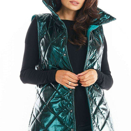 Stylish High Collar Quilted Sleeveless Vest for Women – Must-Have Autumn Layering in 4 Colors - Très Elite