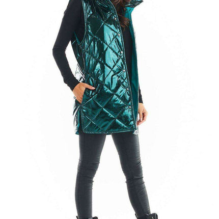 Stylish High Collar Quilted Sleeveless Vest for Women – Must-Have Autumn Layering in 4 Colors - Très Elite