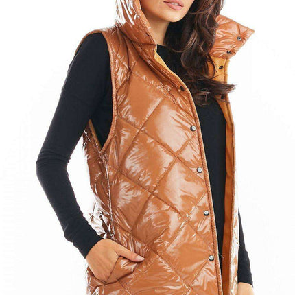 Stylish High Collar Quilted Sleeveless Vest for Women – Must-Have Autumn Layering in 4 Colors - Très Elite